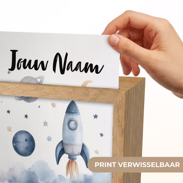 Waterverf - Planeten - Sterren - Raket Light Box met kabel (Kinderlampje) klein -USP_websiteprintNL
