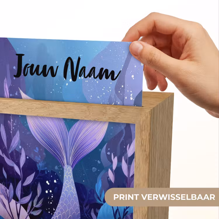 Zeemeerminnenstaart - Onderwaterplanten - Paars - Blauw Light Box met kabel (Kinderlampje) klein -USP_websiteprintNL