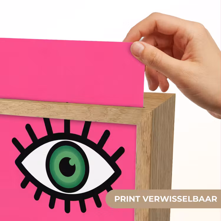 Minimalistisch - Oog - Roze Light Box met kabel (Kinderlampje) klein -USP_websiteprintNL