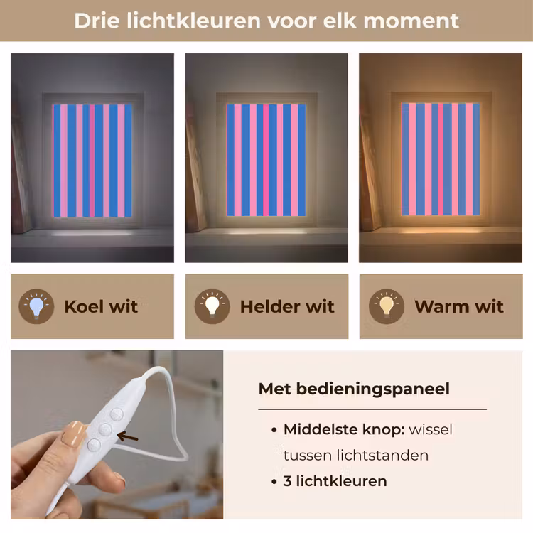 Modern - Optisch - Roze Light Box met kabel (Kinderlampje) klein 904 -USP_lichtkleurNL