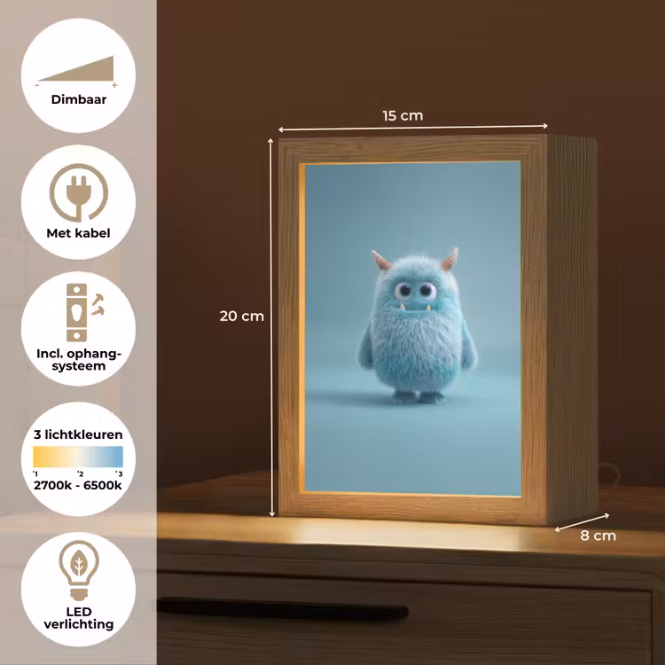 Monster - Blauw Light Box met kabel klein -USP_NL