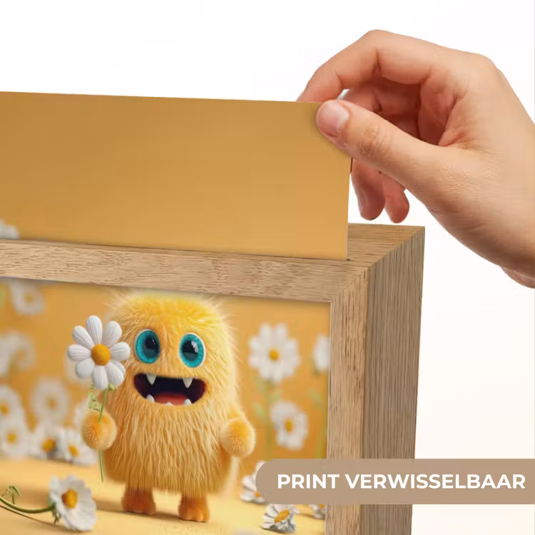 Monster - Geel - Madeliefjes Light Box met kabel (Kinderlampje) klein -USP_websiteprintNL