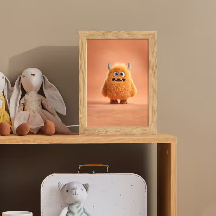 Monster - Knuffel - Oranje Light Box met kabel klein -sfeer2_kind