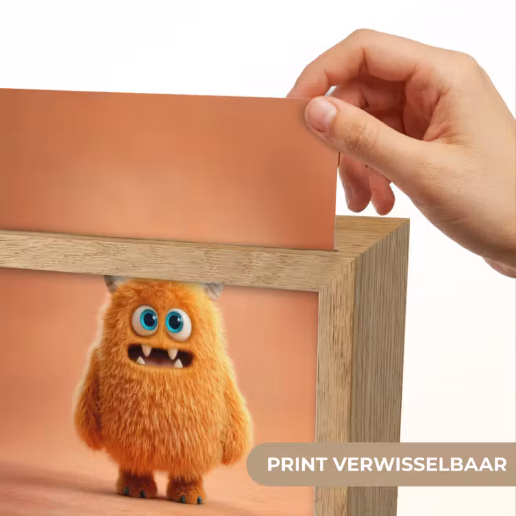 Monster - Knuffel - Oranje Light Box met kabel (Kinderlampje) klein -USP_websiteprintNL