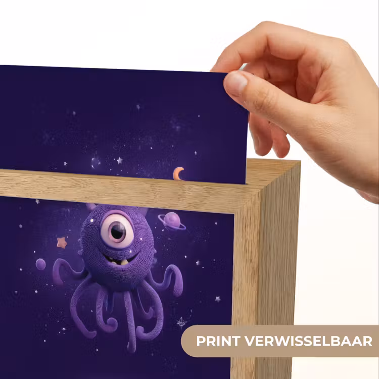 Monster - Paars - Ruimte Light Box met kabel (Kinderlampje) klein -USP_websiteprintNL