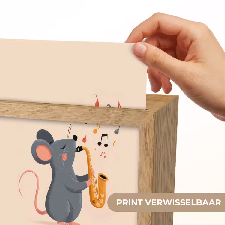 Muis - Saxofoon - Muzieknoten Light Box met kabel (Kinderlampje) klein -USP_websiteprintNL