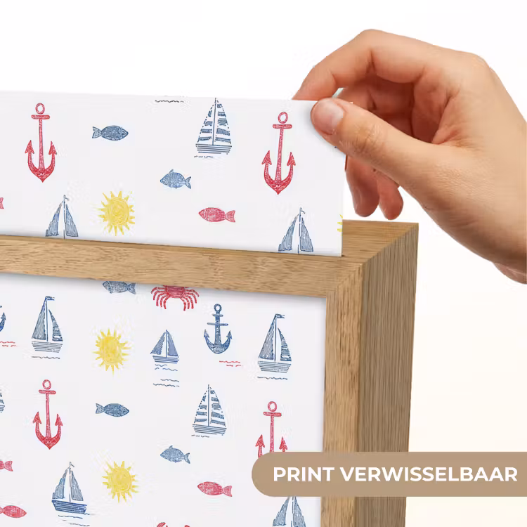 Nautisch - Illustraties - Kleurrijk Light Box met kabel (Kinderlampje) klein 904 -USP_websiteprintNL