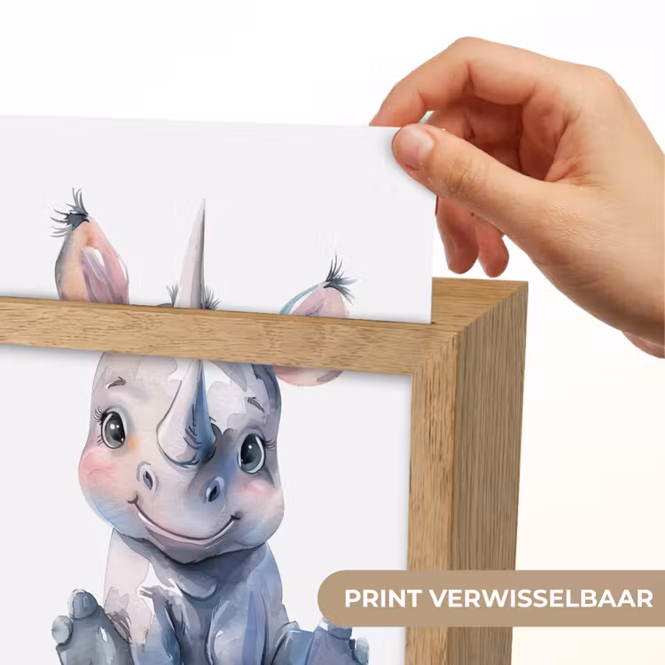 Neushoorn - Baby dier - Dieren Light Box met kabel (Kinderlampje) klein -USP_websiteprintNL