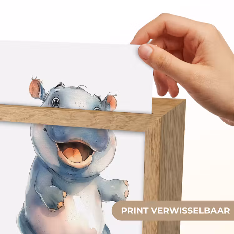 Nijlpaard - Baby dier - Dieren Light Box met kabel (Kinderlampje) klein -USP_websiteprintNL