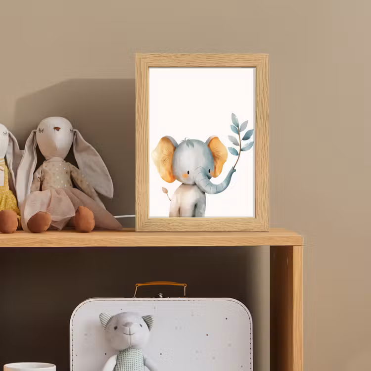 Olifant - Dier - Pastel kleuren Light Box met kabel klein -sfeer2_kind