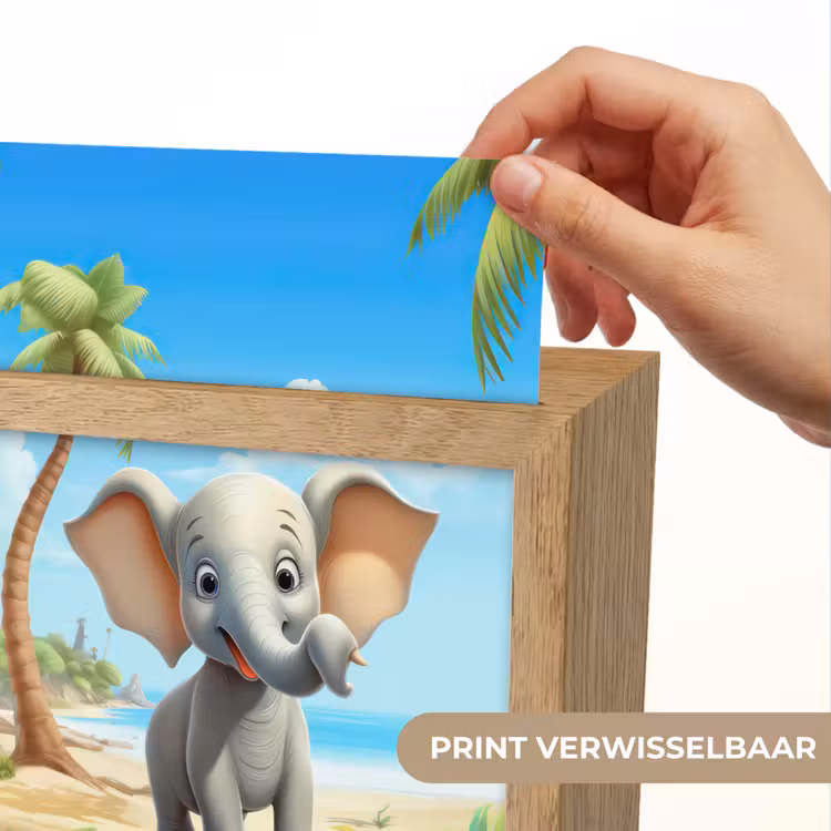 Olifant - Strand - Dieren - Meisjes - Kind Light Box met kabel (Kinderlampje) klein -USP_websiteprintNL