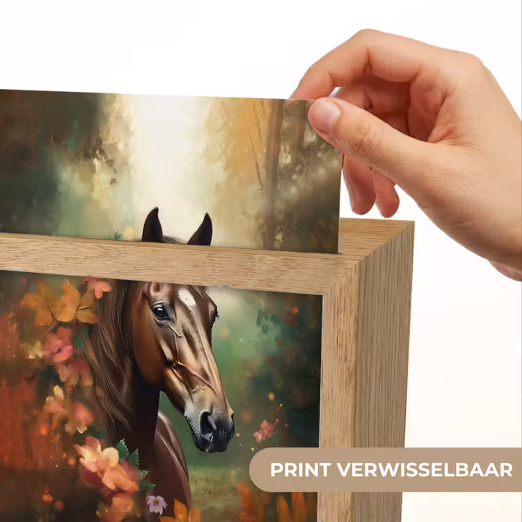 Paard - Bloemen - Natuur - Dieren - Bos - Oranje Light Box met kabel (Kinderlampje) klein -USP_websiteprintNL