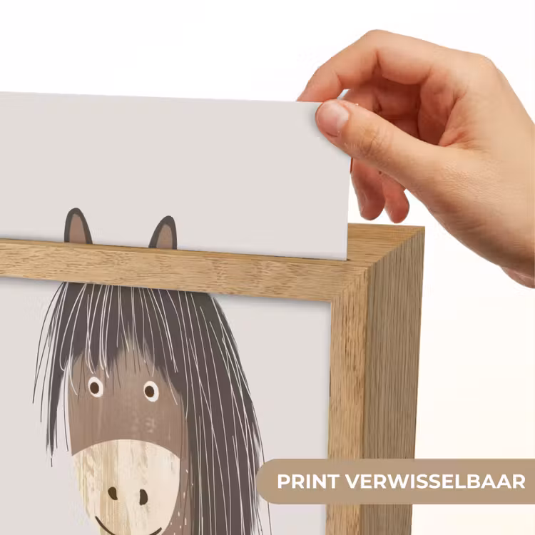 Paard - Dier - Pastel kleuren - Paarden Light Box met kabel (Kinderlampje) klein -USP_websiteprintNL