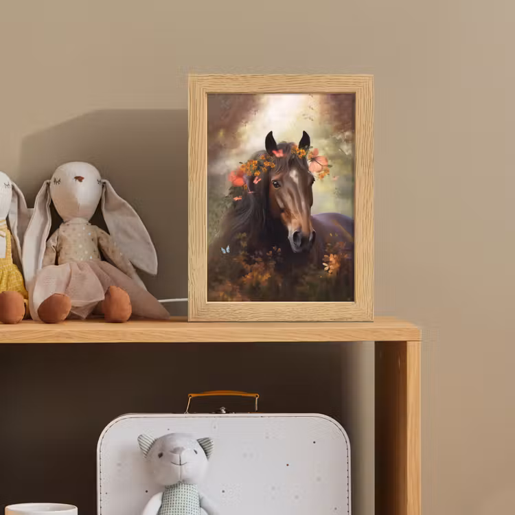 Paard - Dieren - Bloemen - Bos - Vlinder Light Box met kabel klein -sfeer2_kind