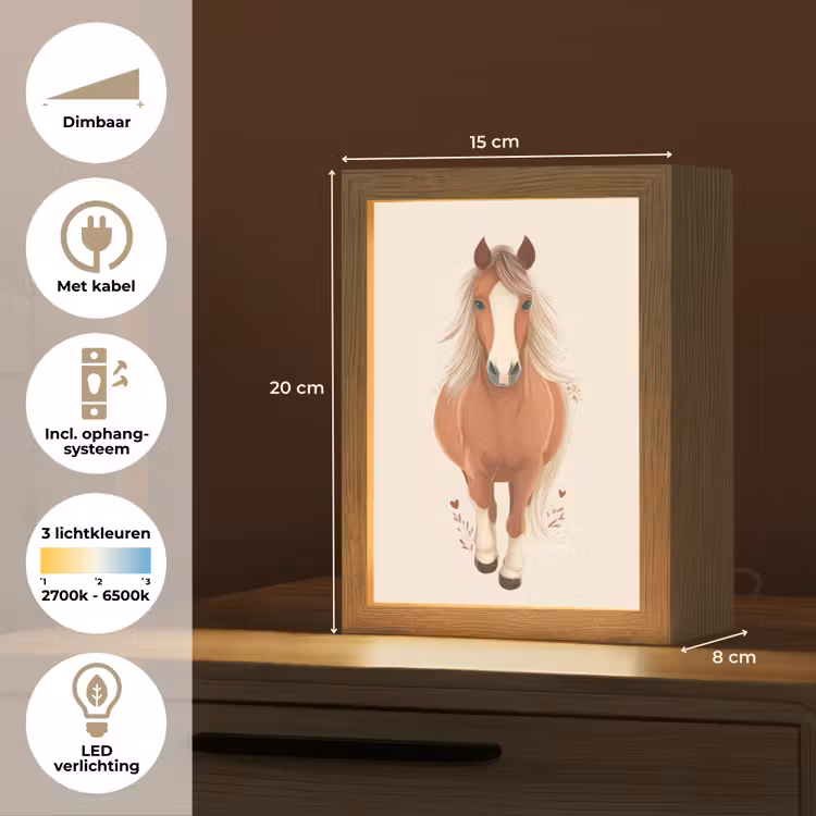 Paard - Galop - Bruin Light Box met kabel klein -USP_NL