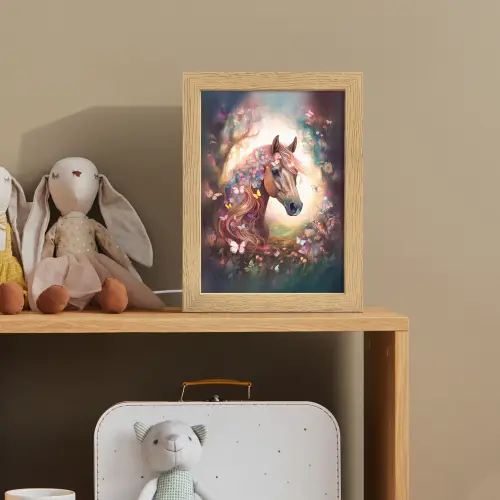 Paard - Natuur - Bloemen - Vlinders - Bos Light Box met kabel klein -sfeer2_kind