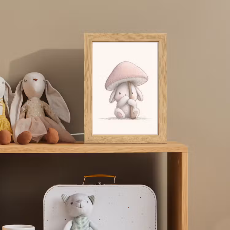 Paddenstoel - Konijn - Roze Light Box met kabel klein -sfeer2_kind