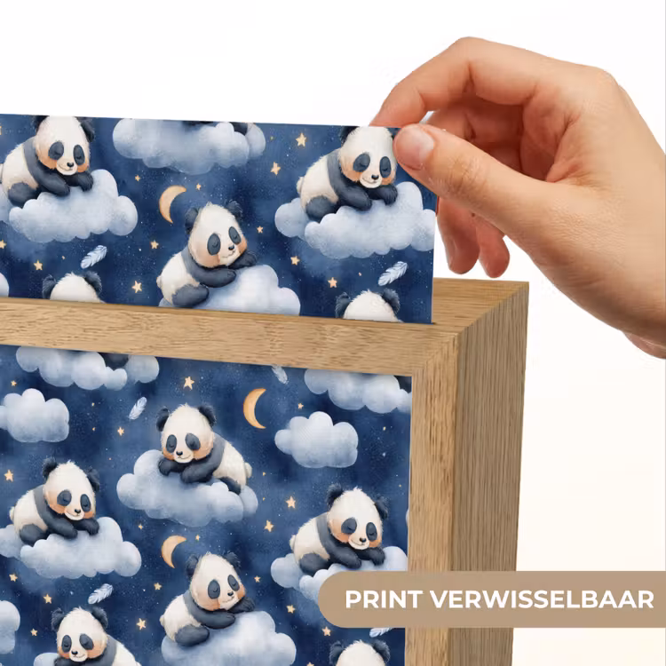 Panda's - Slapen - Blauw Light Box met kabel (Kinderlampje) klein 904 -USP_websiteprintNL