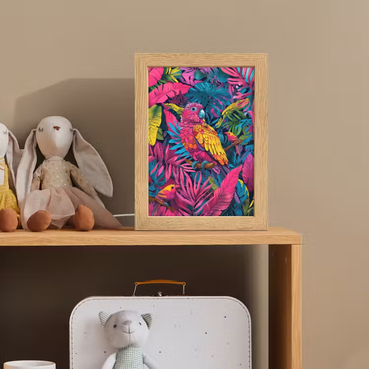 Papegaai - Tropisch - Jungle - Kleurrijk Light Box met kabel klein -sfeer2_kind