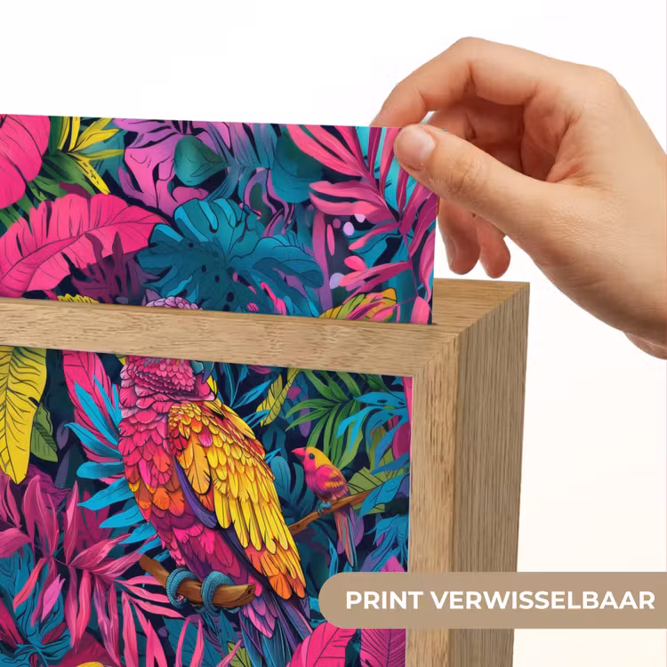Papegaai - Tropisch - Jungle - Kleurrijk Light Box met kabel (Kinderlampje) klein -USP_websiteprintNL