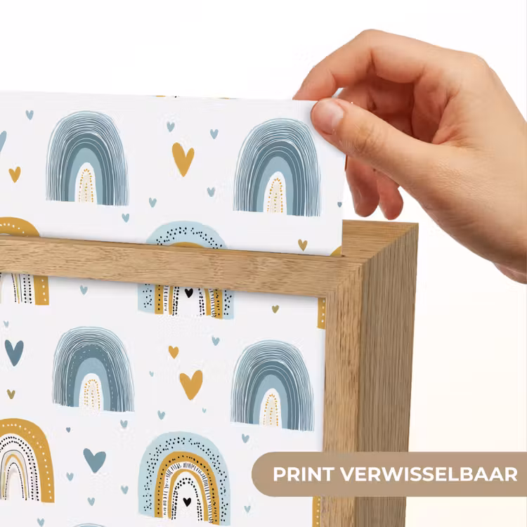 Patroon - Regenboog - Hartjes Light Box met kabel (Kinderlampje) klein -USP_websiteprintNL