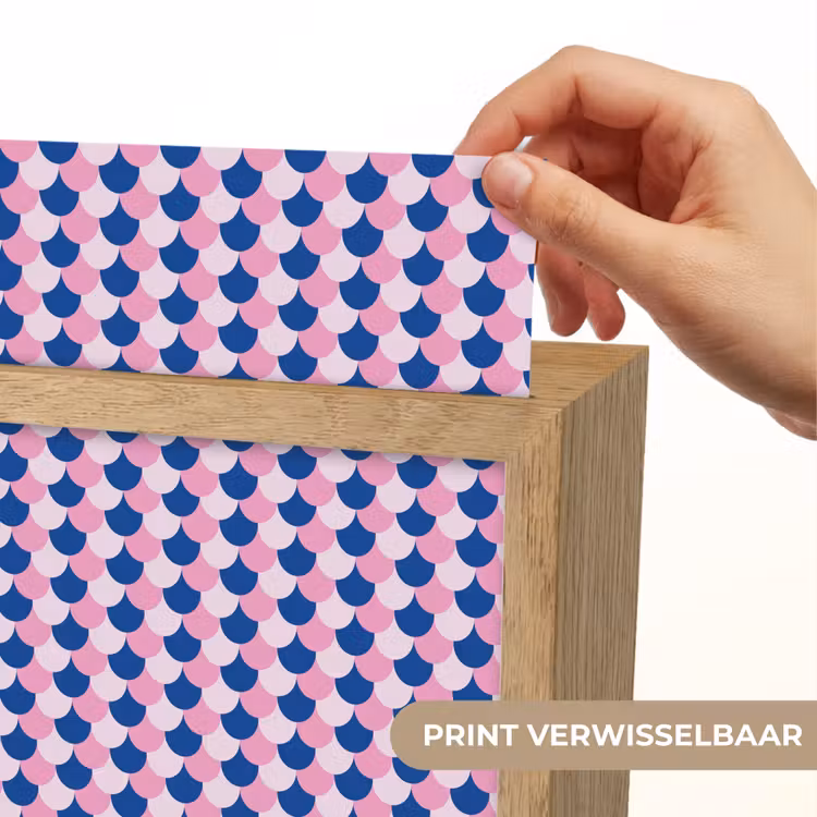 Patroon - Schubben - Blauw - Roze Light Box met kabel (Kinderlampje) klein -USP_websiteprintNL