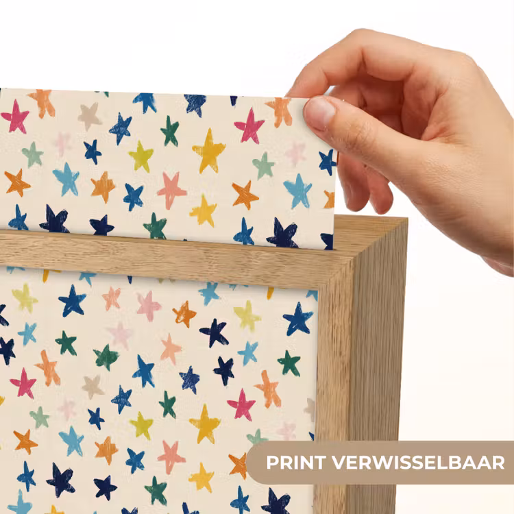 Patroon - Sterren - Kleurrijk Light Box met kabel (Kinderlampje) klein 904 -USP_websiteprintNL