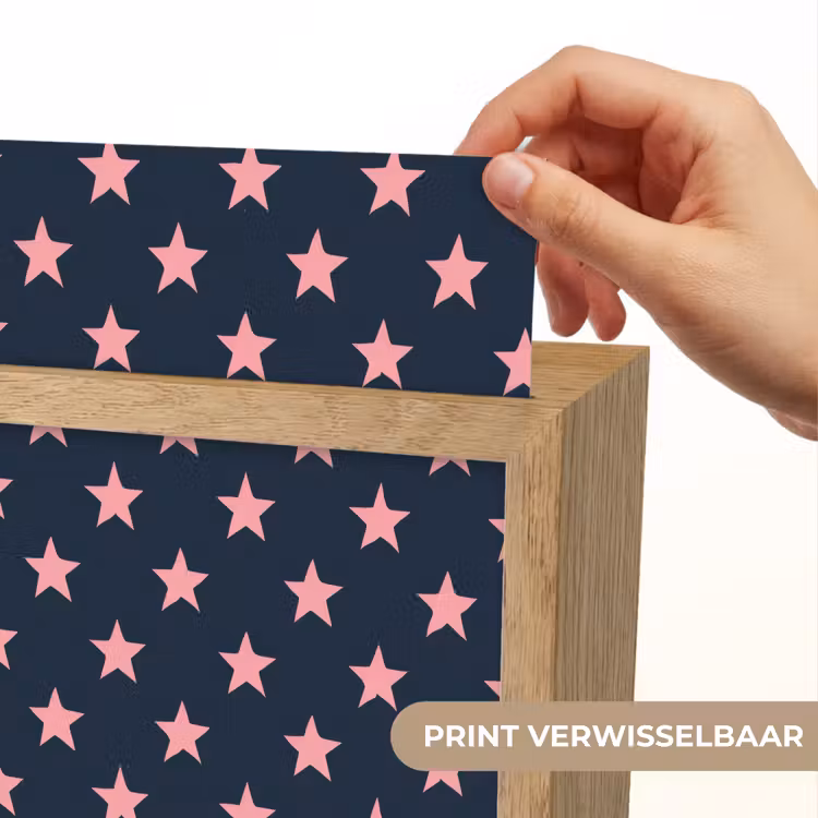 Patroon - Sterren - Roze Light Box met kabel (Kinderlampje) klein 904 -USP_websiteprintNL