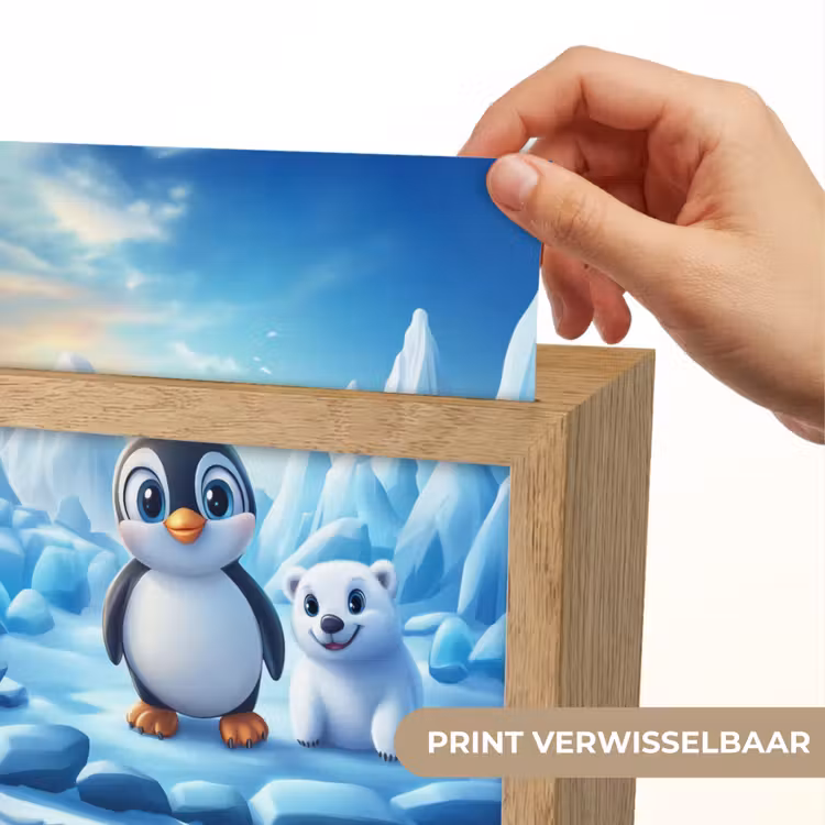 Pinguïn - IJsbeer - IJs - Sneeuw Light Box met kabel (Kinderlampje) klein -USP_websiteprintNL