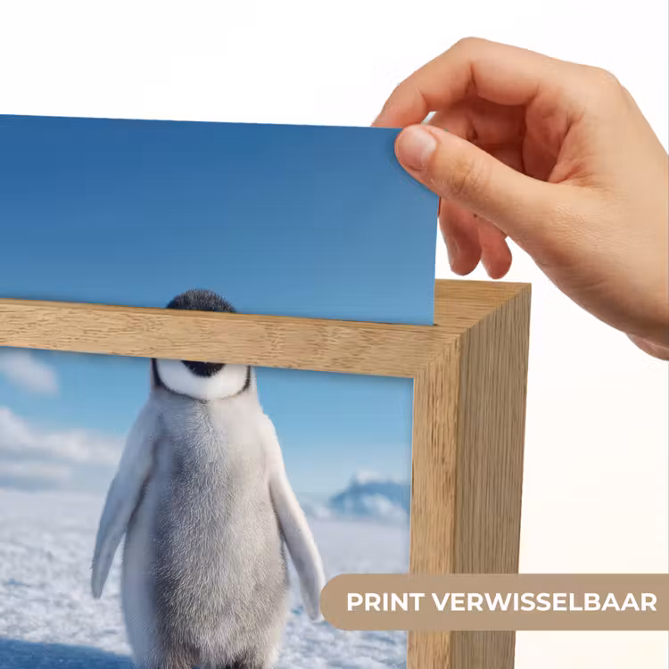 Pinguïn - Sneeuw - Landschap - Wit Light Box met kabel (Kinderlampje) klein -USP_websiteprintNL