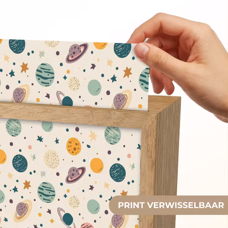 Planeten - Retro - Kleurrijk Light Box met kabel (Kinderlampje) klein 904 -USP_websiteprintNL