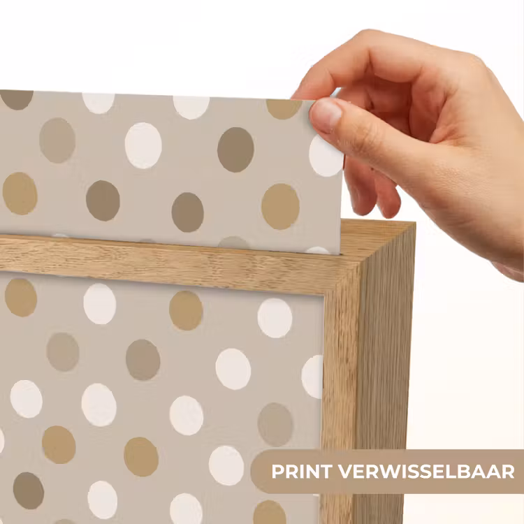 Polka - Dots - Beige Light Box met kabel (Kinderlampje) klein 904 -USP_websiteprintNL