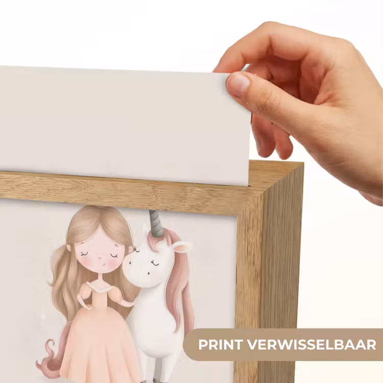 Prinses - Eenhoorn - Pastel Light Box met kabel (Kinderlampje) klein -USP_websiteprintNL