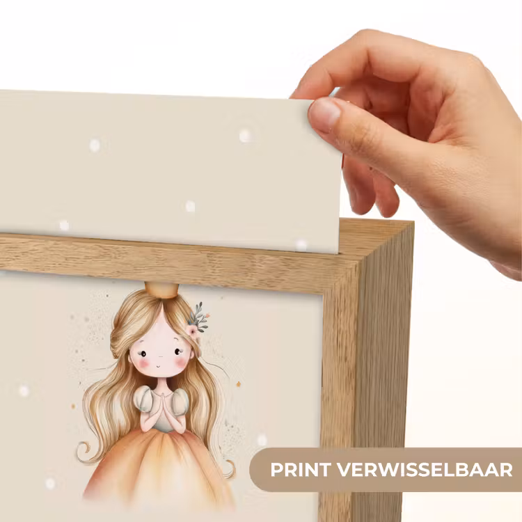 Prinses - Goud - Stippen Light Box met kabel (Kinderlampje) klein -USP_websiteprintNL