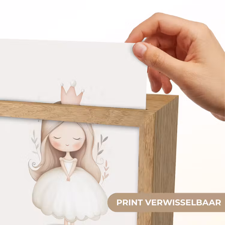 Prinses - Jurk - Kroon - Pastel Light Box met kabel (Kinderlampje) klein -USP_websiteprintNL