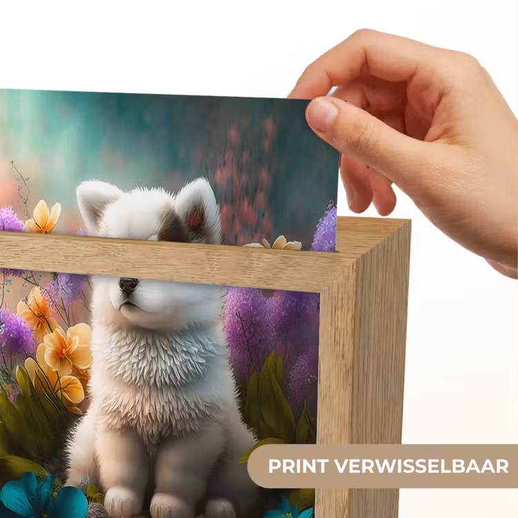 Puppy - Bloemen - Planten - Natuur - Husky Light Box met kabel (Kinderlampje) klein -USP_websiteprintNL