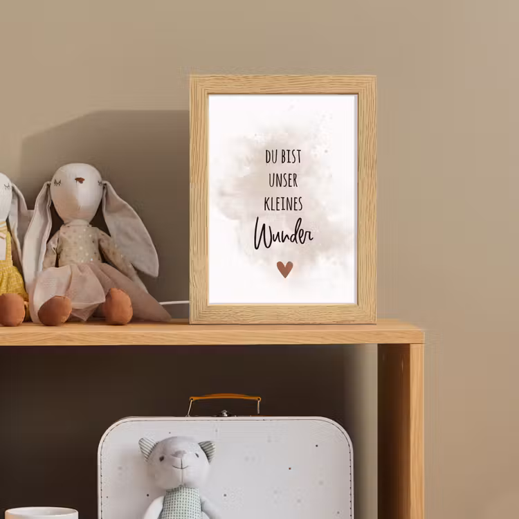 Quote - Wonder - Beige - Wit - Hart Light Box met kabel klein -sfeer2_kind