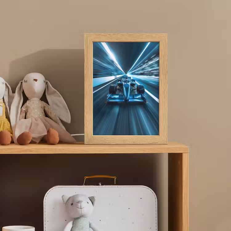 Race - Auto - Formule 1 - Jongens - Blauw Light Box met kabel klein -sfeer2_kind