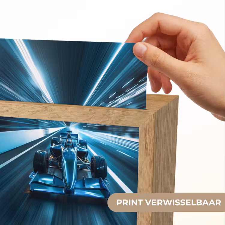 Race - Auto - Formule 1 - Jongens - Blauw Light Box met kabel (Kinderlampje) klein -USP_websiteprintNL
