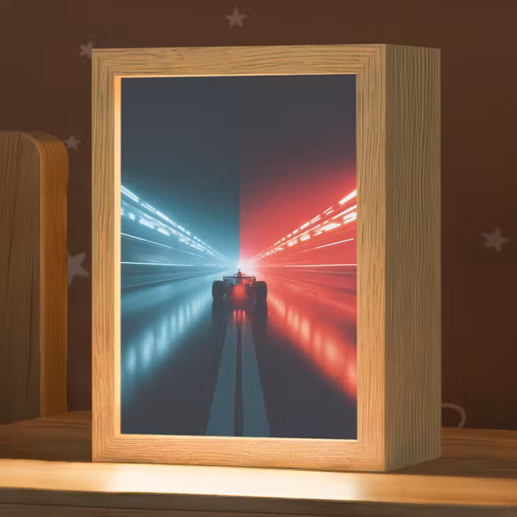 Raceauto - Rood - Blauw - Snelheid Light Box met kabel klein -zzz_3d_website