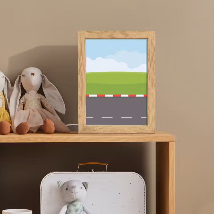 Racebaan - Illustratie - Sport - Kleurrijk Light Box met kabel (Kinderlampje) klein -sfeer2_kind