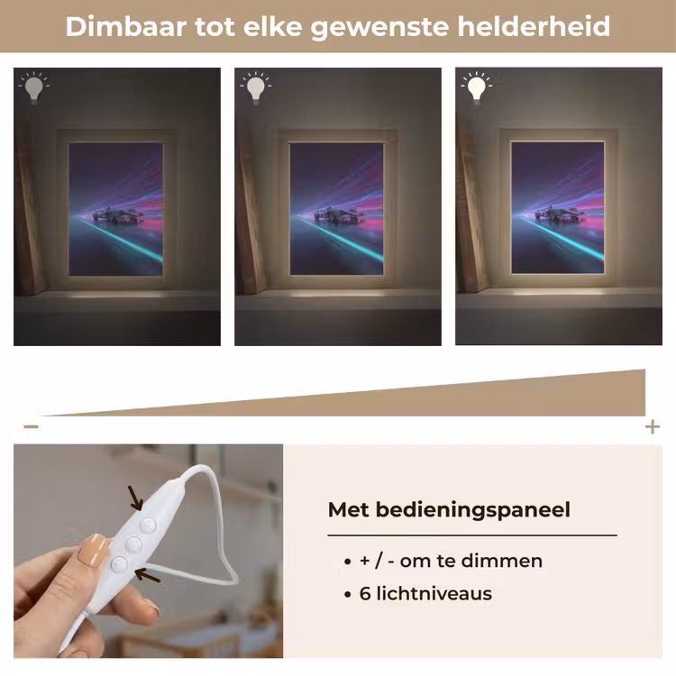 Racewagen - Neon - Snelheid - Paars Light Box met kabel klein -USP_dimbaarNL