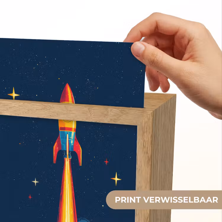 Raket - Rookwolken - Ruimte Light Box met kabel (Kinderlampje) klein -USP_websiteprintNL