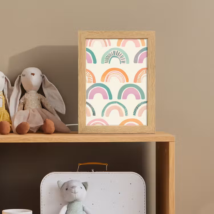 Regenboog - Pastel - Patroon Light Box met kabel klein -sfeer2_kind