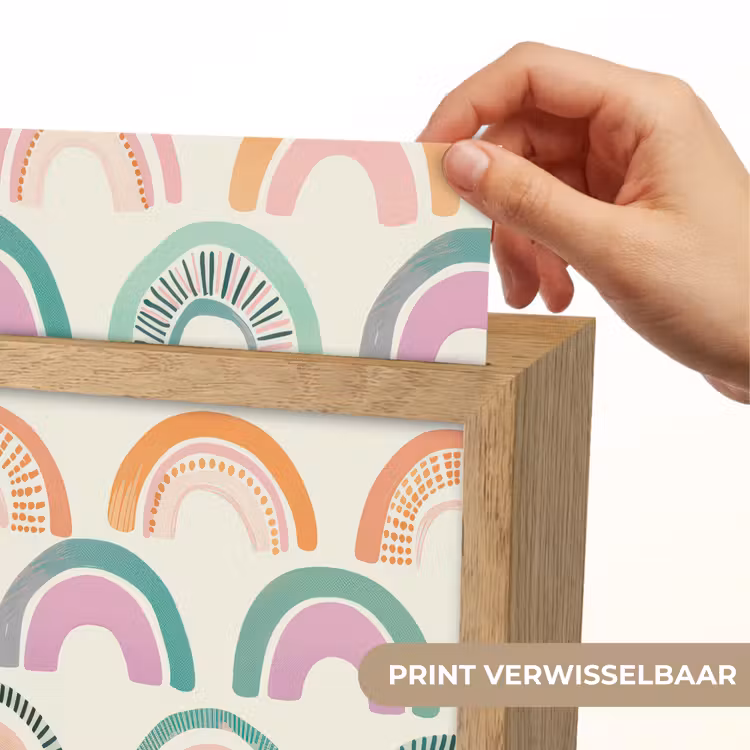 Regenboog - Pastel - Patroon Light Box met kabel (Kinderlampje) klein -USP_websiteprintNL