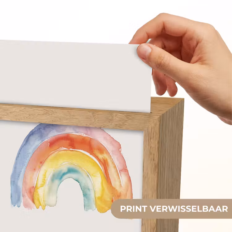 Regenboog - Watercolor - Kleurrijk Light Box met kabel (Kinderlampje) klein -USP_websiteprintNL