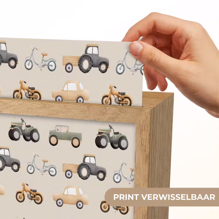 Retro - voertuigen - patroon Light Box met kabel (Kinderlampje) klein -USP_websiteprintNL