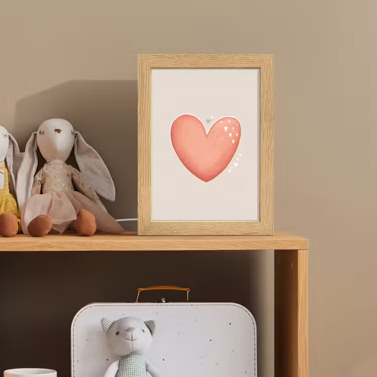 Rood - Hart - Beige Light Box met kabel klein -sfeer2_kind