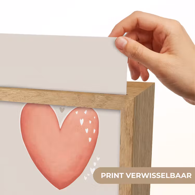 Rood - Hart - Beige Light Box met kabel (Kinderlampje) klein -USP_websiteprintNL