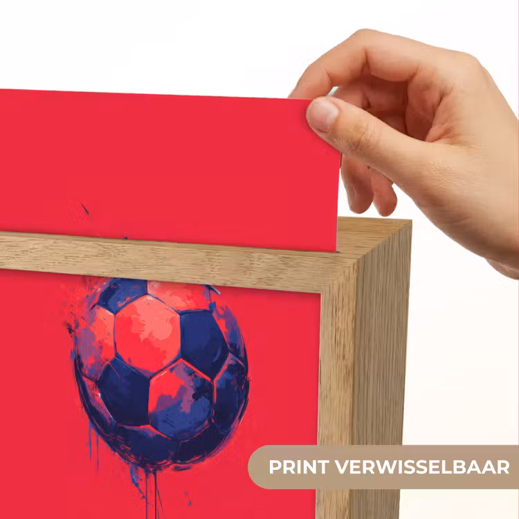 Rood - Voetbal - Abstract - Verfspatten Light Box met kabel (Kinderlampje) klein -USP_websiteprintNL